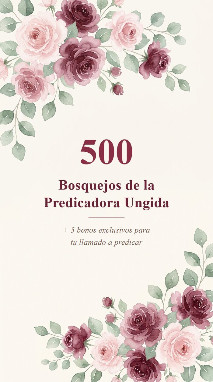 Portada de 500 Bosquejos de la Predicadora Ungida